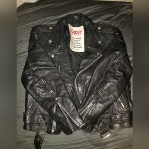 LA.ROXX vintage biker jacket Genuine leather
